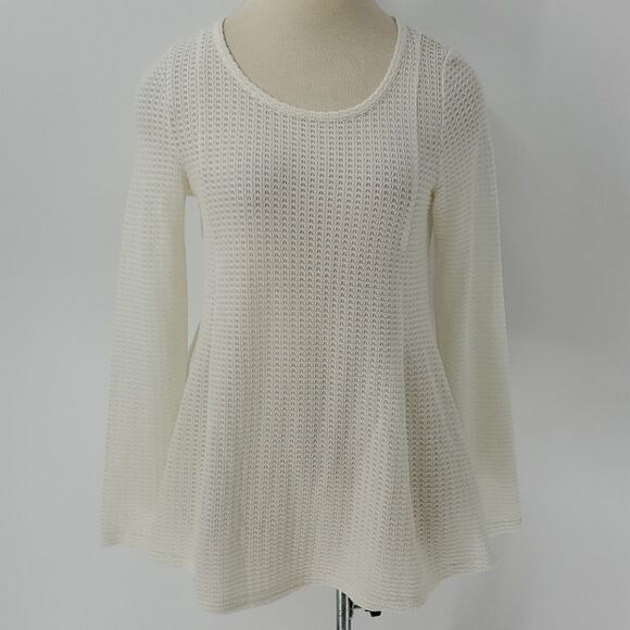 Chelsea & Theodore tunic, womens top white, MEDIUM Petite - Picture 5 of 9